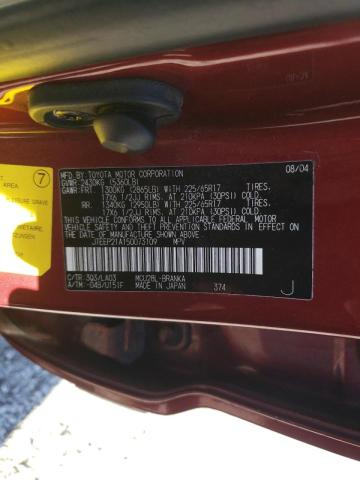 Photo 10 from auction – 2005 TOYOTA HIGHLANDER with VIN JTEEP21A150073109