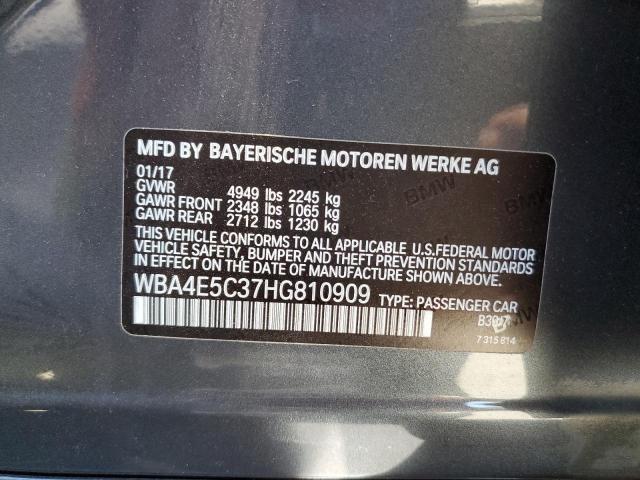 Photo 10 from auction – 2017 BMW 440XI GRAN with VIN WBA4E5C37HG810909