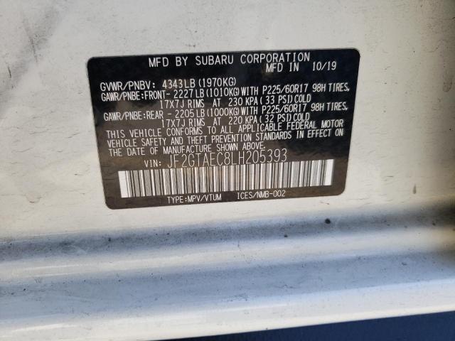 Photo 10 from auction – 2020 SUBARU CROSSTREK with VIN JF2GTAEC8LH205393