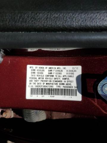Photo 10 from auction – 2013 HONDA ACCORD LX with VIN 1HGCR2F38DA072985