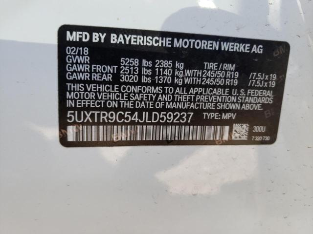 Photo 10 from auction – 2018 BMW X3 XDRIVE3 with VIN 5UXTR9C54JLD59237
