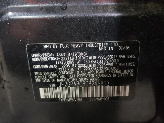 Photo 10 from auction – 2016 SUBARU CROSSTREK with VIN JF2GPABC8G8245813