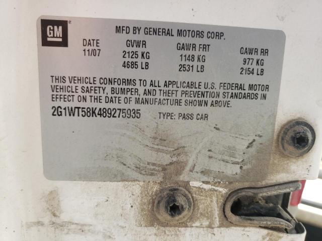 Photo 10 from auction – 2008 CHEVROLET IMPALA LT with VIN 2G1WT58K489275935
