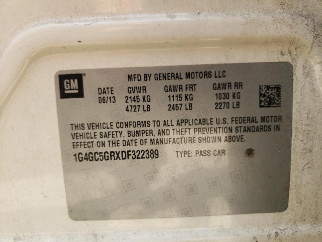 Photo 10 from auction – 2013 BUICK LACROSSE with VIN 1G4GC5GRXDF322389