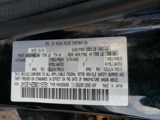 Photo 10 from auction – 2011 MAZDA MAZDA2 with VIN JM1DE1HZ6B0115751