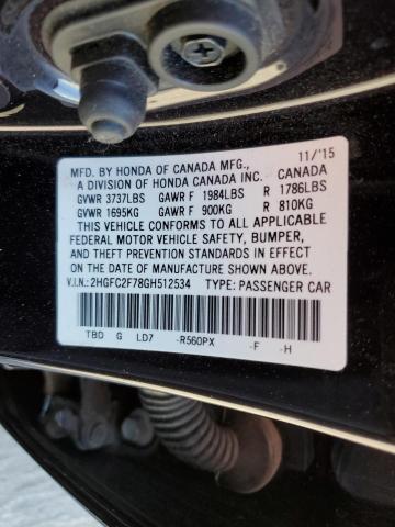 Photo 10 from auction – 2016 HONDA CIVIC EX with VIN 2HGFC2F78GH512534