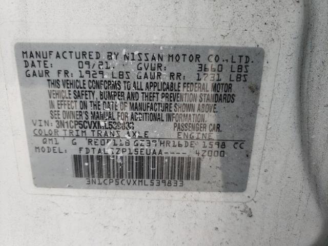 Photo 10 from auction – 2021 NISSAN KICKS SV with VIN 3N1CP5CVXML539833