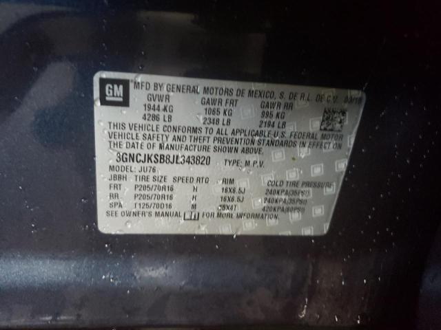 Photo 10 from auction – 2018 CHEVROLET TRAX LS with VIN 3GNCJKSB8JL343820