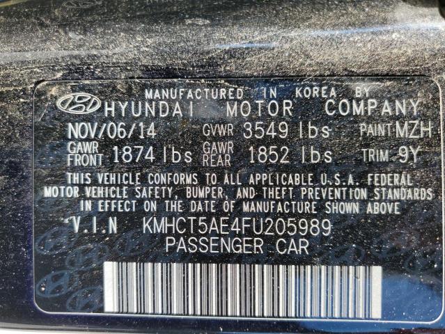 Photo 10 from auction – 2015 HYUNDAI ACCENT GS with VIN KMHCT5AE4FU205989
