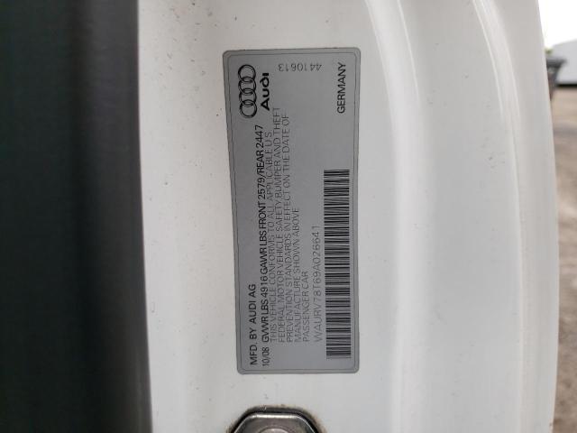 Photo 10 from auction – 2009 AUDI S5 QUATTRO with VIN WAURV78T69A026641