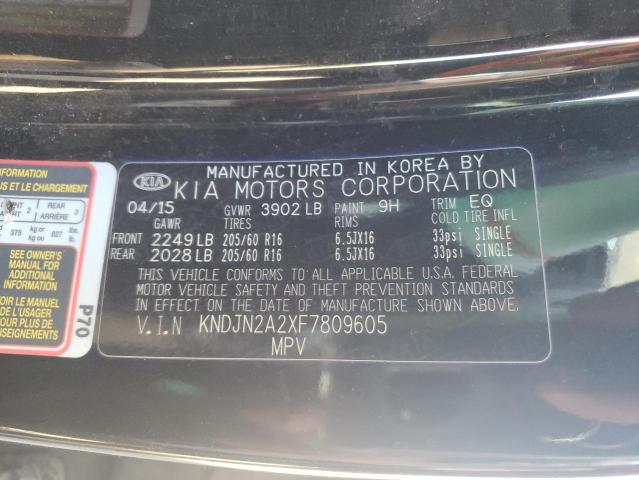 Photo 10 from auction – 2015 KIA SOUL with VIN KNDJN2A2XF7809605