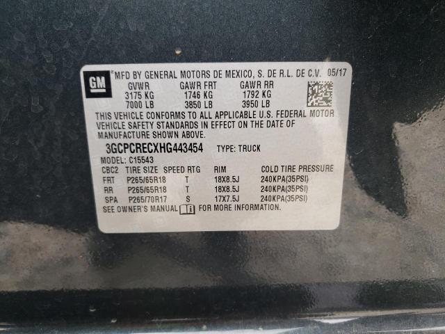 Photo 10 from auction – 2017 CHEVROLET SILVERADO with VIN 3GCPCRECXHG443454
