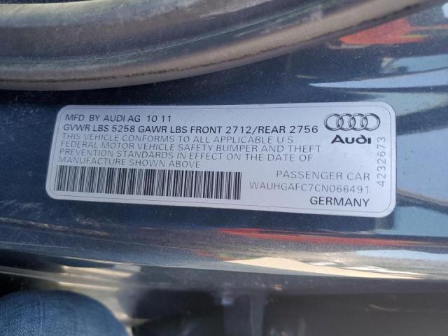 Photo 10 from auction – 2012 AUDI A6 PRESTIG with VIN WAUHGAFC7CN066491