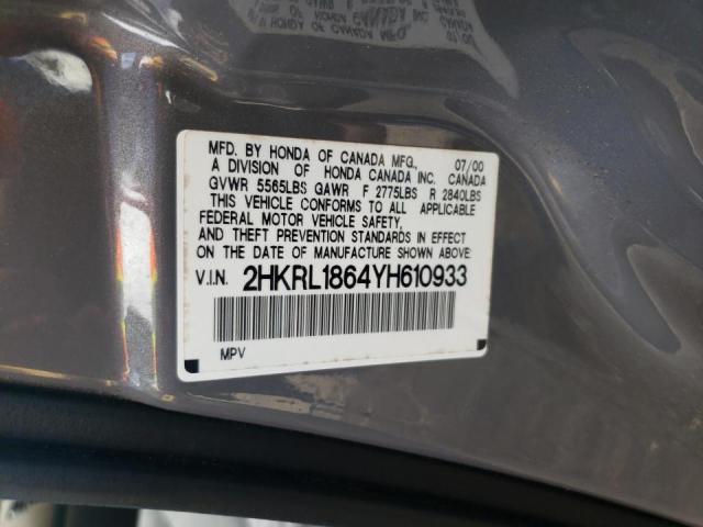 Photo 10 from auction – 2000 HONDA ODYSSEY with VIN 2HKRL1864YH610933
