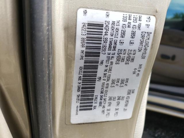 Photo 10 from auction – 2005 DODGE GRAND CARA with VIN 2D4GP44L95R182917