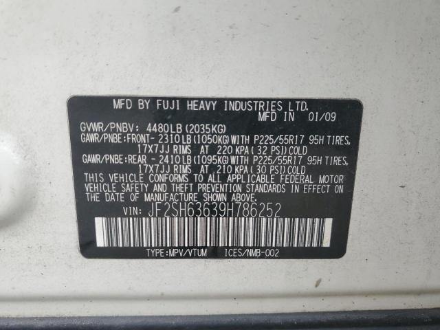 Photo 10 from auction – 2009 SUBARU FORESTER 2 with VIN JF2SH63639H786252