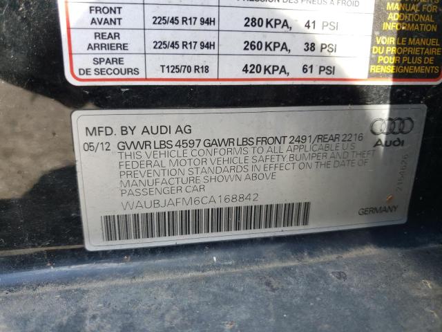 Photo 10 from auction – 2012 AUDI A3 PREMIUM with VIN WAUBJAFM6CA168842