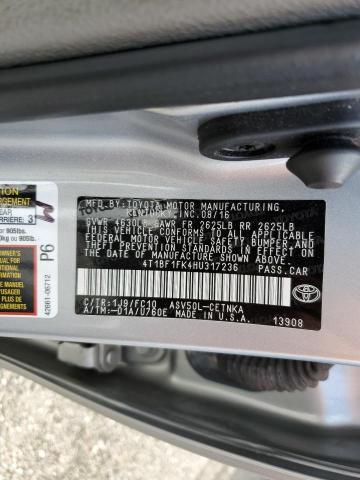 Photo 10 from auction – 2017 TOYOTA CAMRY LE with VIN 4T1BF1FK4HU317236