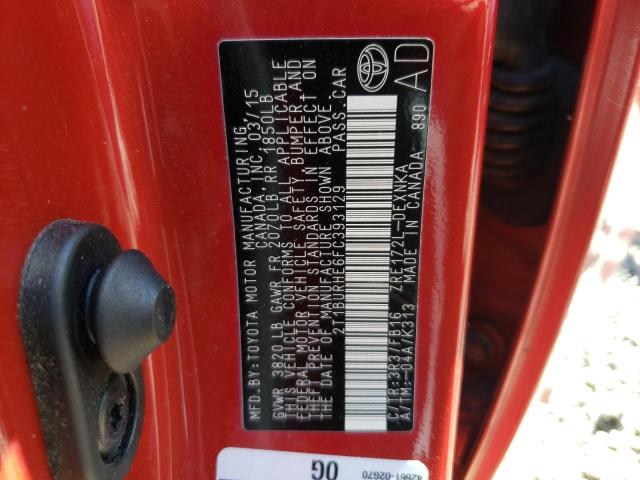 Photo 10 from auction – 2015 TOYOTA COROLLA L with VIN 2T1BURHE6FC393129
