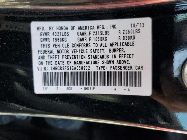 Photo 10 from auction – 2014 HONDA ACCORD SPO with VIN 1HGCR2F51EA058932