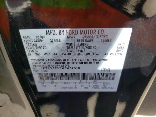 Photo 10 from auction – 2010 FORD F-150 with VIN 1FTEX1EV1AFA52618