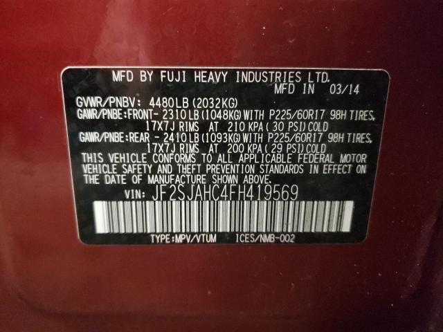 Photo 10 from auction – 2015 SUBARU FORESTER 2 with VIN JF2SJAHC4FH419569