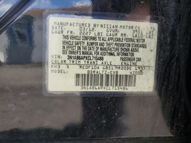 Photo 10 from auction – 2012 NISSAN SENTRA 2.0 with VIN 3N1AB6APXCL715486