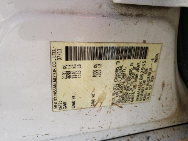 Photo 10 from auction – 2011 NISSAN MAXIMA S with VIN 1N4AA5AP5BC862955
