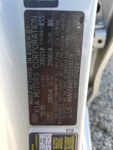 Photo 10 from auction – 2016 KIA FORTE EX with VIN KNAFZ4A87G5574178