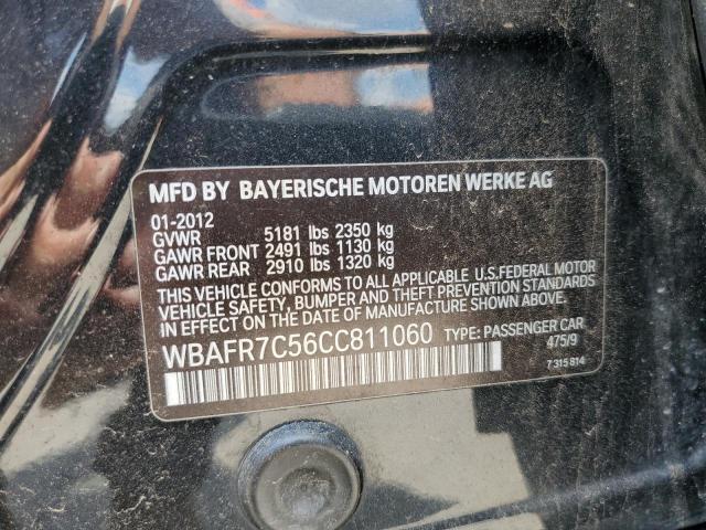 Photo 10 from auction – 2012 BMW 535 I with VIN WBAFR7C56CC811060