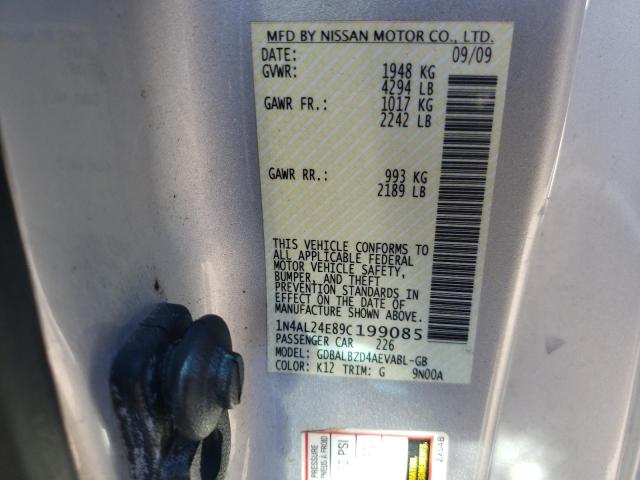 Photo 10 from auction – 2009 NISSAN ALTIMA 2.5 with VIN 1N4AL24E89C199085