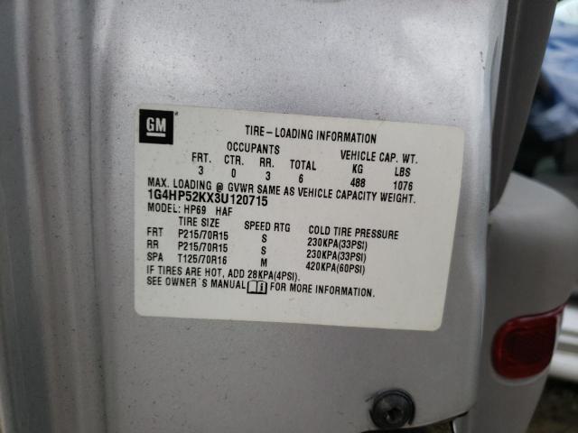 Photo 10 from auction – 2003 BUICK LESABRE CU with VIN 1G4HP52KX3U120715