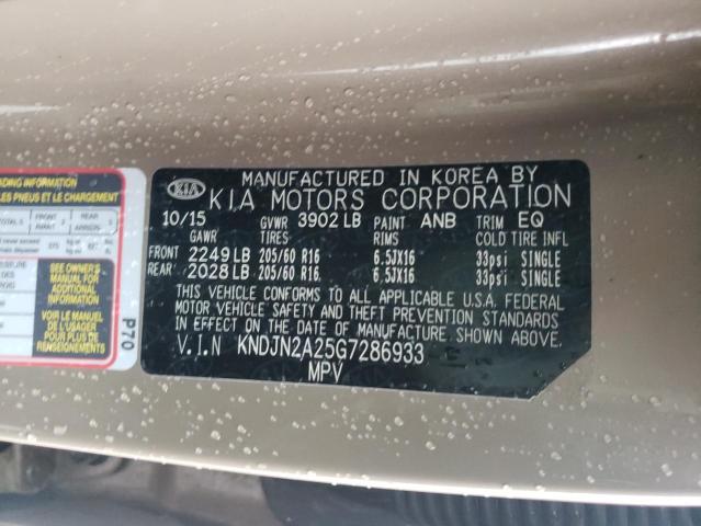 Photo 10 from auction – 2016 KIA SOUL with VIN KNDJN2A25G7286933
