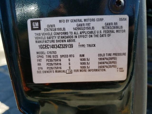 Photo 10 from auction – 2004 CHEVROLET SILVERADO with VIN 1GCEC14X34Z329139