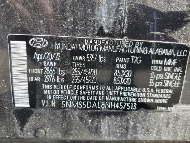 Photo 10 from auction – 2022 HYUNDAI SANTA FE C with VIN 5NMS5DAL8NH457513