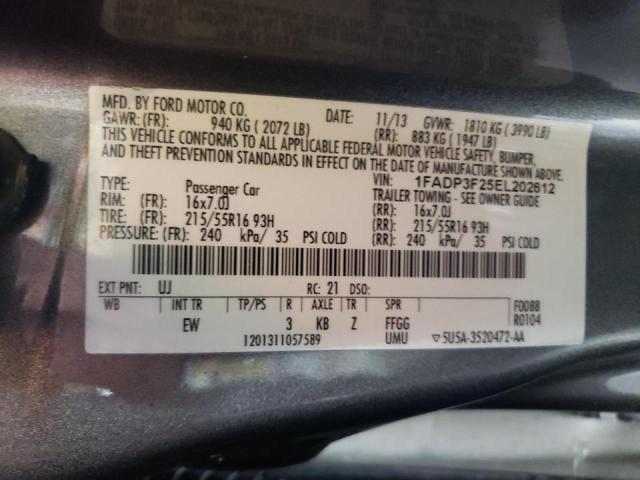 Foto 10 de la subasta – 2014 FORD FOCUS SE con VIN 1FADP3F25EL202612