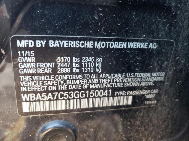 Photo 10 from auction – 2016 BMW 528 XI with VIN WBA5A7C53GG150041