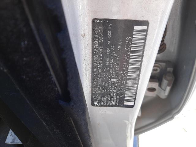 Photo 10 from auction – 2003 BMW X5 3.0I with VIN 5UXFA53523LW23228