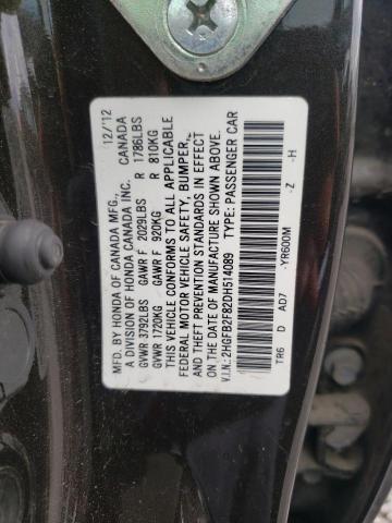 Photo 10 from auction – 2013 HONDA CIVIC EX with VIN 2HGFB2F82DH514089