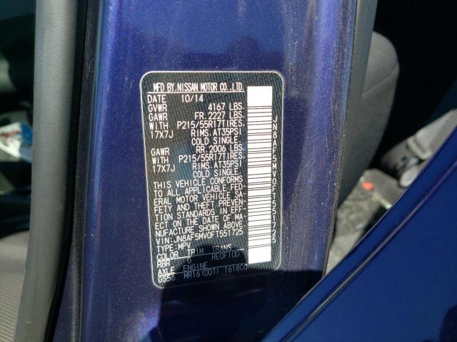 Photo 10 from auction – 2015 NISSAN JUKE S with VIN JN8AF5MV0FT551725