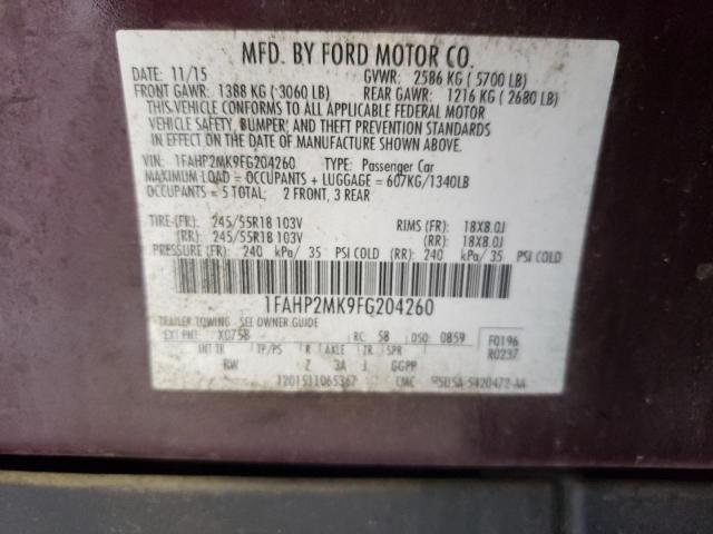 Photo 10 from auction – 2015 FORD TAURUS POL with VIN 1FAHP2MK9FG204260