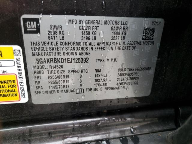 Photo 10 from auction – 2014 BUICK ENCLAVE with VIN 5GAKRBKD1EJ125392