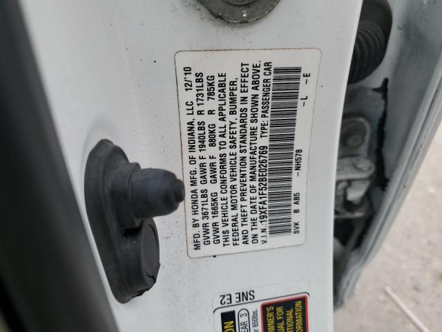 Photo 10 from auction – 2011 HONDA CIVIC LX with VIN 19XFA1F52BE026769
