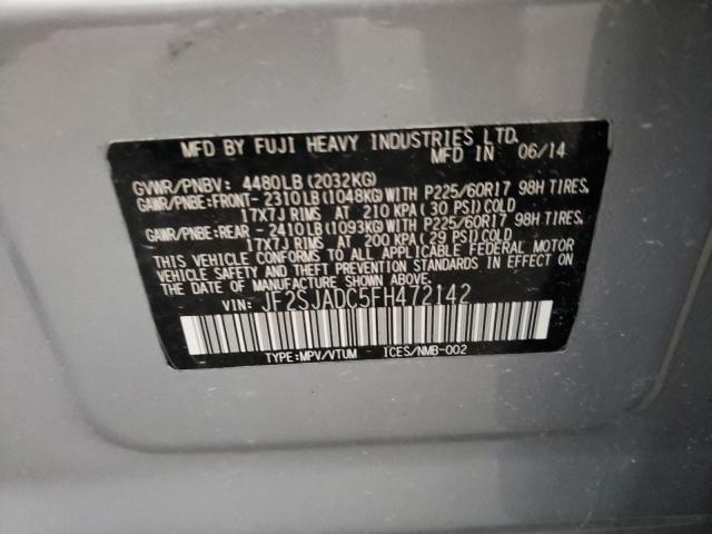 Photo 10 from auction – 2015 SUBARU FORESTER 2 with VIN JF2SJADC5FH472142