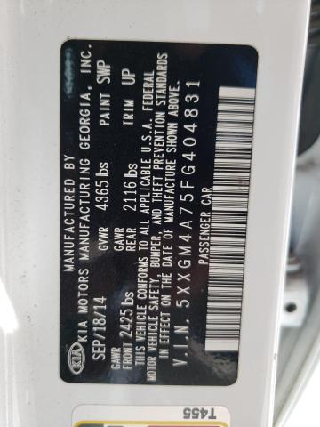 Photo 10 from auction – 2015 KIA OPTIMA LX with VIN 5XXGM4A75FG404831
