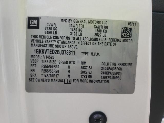 Photo 10 from auction – 2011 GMC ACADIA DEN with VIN 1GKKVTED2BJ373811