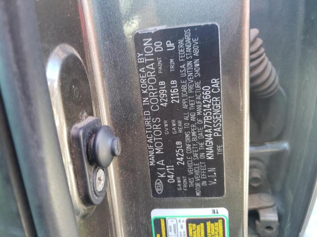 Photo 10 from auction – 2011 KIA OPTIMA EX with VIN KNAGN4A77B5142660