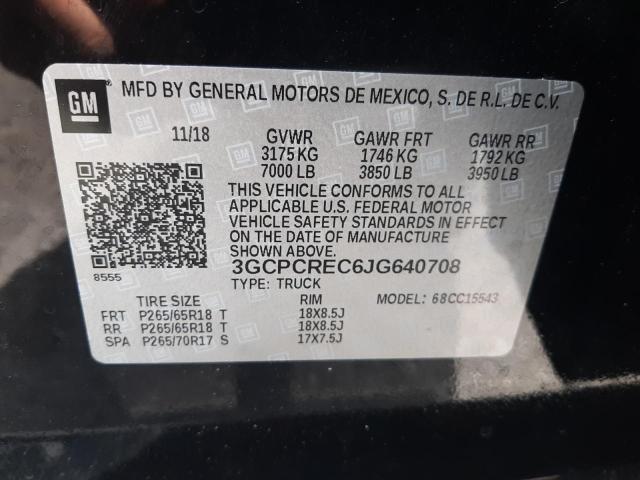 Photo 10 from auction – 2018 CHEVROLET SILVERADO with VIN 3GCPCREC6JG640708