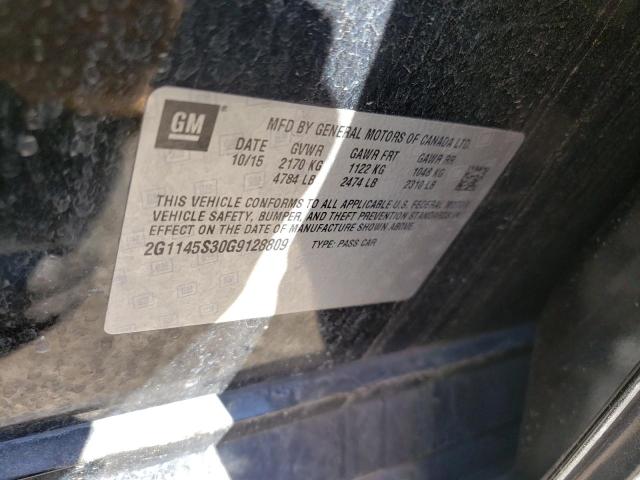 Photo 10 from auction – 2016 CHEVROLET IMPALA LTZ with VIN 2G1145S30G9128809