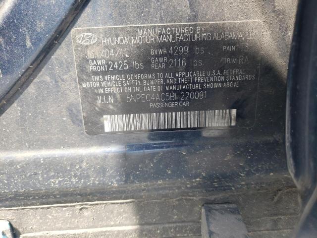 Photo 10 from auction – 2011 HYUNDAI SONATA SE with VIN 5NPEC4AC5BH220091